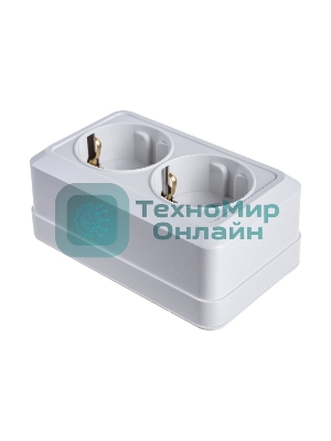 Розетка 2-м BOLLETO с заземл. накл. 7128 белый ASD/IN HOME 4680005959839