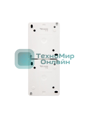 Блок вертикальный 2 розетки (керамика) Kranz INDUSTRIAL IP54 с заземлением, о/у, белый