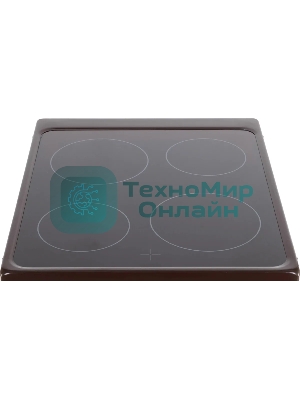 Плита электрическая Лысьва EF4006MK00 коричневый, конфорок 4 электрических, духовка 57 л, 50 см x 84 см x 60 см (без крышки)