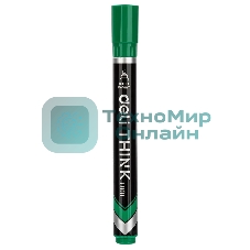 Маркер перманентный Deli Think EU10150, скошенный пишущий наконечник, 2-5мм, зеленый