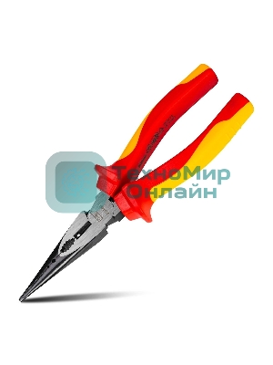 Диэлектрические удлиненные плоскогубцы Deli DL512108 200мм, сталь Cr-V, сертификат VDE для работ под напряжением до 1000 В