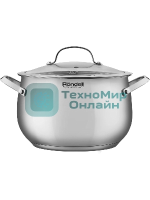 Кастрюля Rondell Calypso RDS-1672 5.8 л. d=22 см (с крышкой) сталь