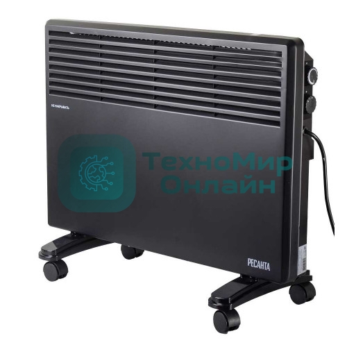 Конвектор электрический Ресанта ОК-1600Ч, черный, 1600 Вт, 20 м2, термостат 67/4/34