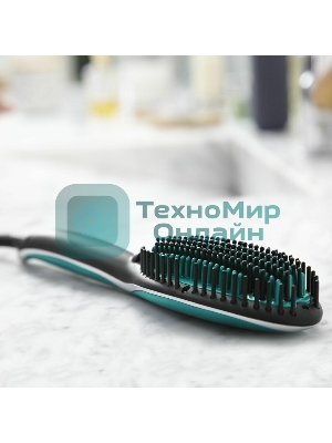 Расческа-выпрямитель Rowenta CF5820F0 черный/зеленый, 200 °C, 3 режима