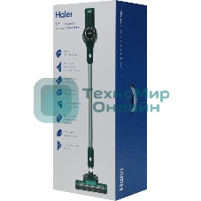 Пылесос вертикальный Haier HVC400HE зеленый, питание от аккумулятора, 400 Вт, уборка сухая, пылесборник 0.8 л