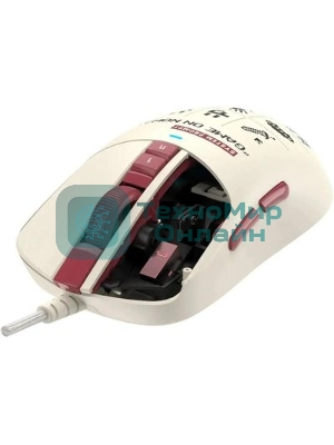 Мышь беспроводная/проводная A4Tech Bloody R72 Ultra Duo белый/красный/рисунок, 20000 dpi, USB Type-A/Type-C, радиоканал, кнопки-7