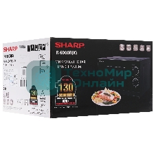Микроволновая печь Sharp R-6000RK черный, 20 л, 800 Вт, переключатели - поворотный механизм