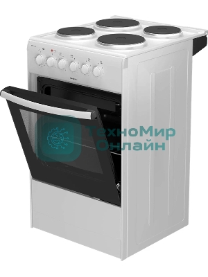 Плита электрическая Darina S EM 341 404 W белый/черный, конфорок 4 шт, духовка 50 л, 50 см x 85 см x 56 см