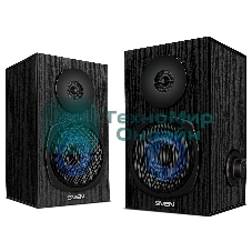 Акустическая система 2.0 SVEN SPS-576 черные (2x4W, Bluetooth, дерево)
