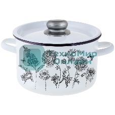 Кастрюля Appetite 1с16с/1 JE TAIME с крышкой, эмалированная сталь, цилиндрическая 2,9 л