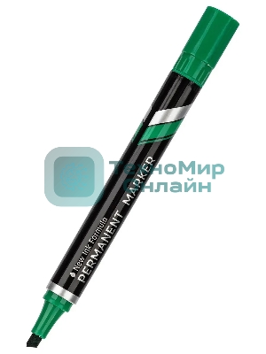Маркер перманентный Deli Think EU10150, скошенный пишущий наконечник, 2-5мм, зеленый