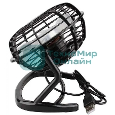 Вентилятор Rix RDF-1500USB чёрный, настольный, 2.5 Вт, 1 скорость, 10 см