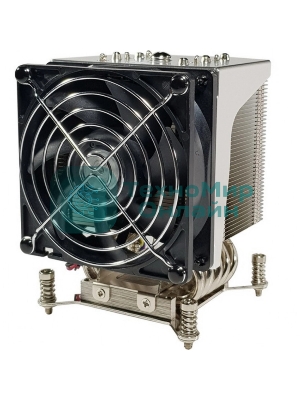 Кулер серверный Ablecom ACL-S40092 серебристый, 92 мм, алюминий/медь, 3800 об/мин, 38 дБ, 4 pin, 165 Вт, 126 мм