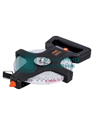 Рулетка геодезическая Sparta, 50 м х 12,5 мм, лента ПВХ, открытый корпус