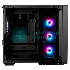 Компьютерный корпус MSI MAG Pano 100R PZ, Mid Tower, ATX, 2xUSB 3.2 Gen 1, 1xUSB 3.2 Gen2 Type-C, 3x120мм ARGb Reverse Blade Fan, 1x120мм ARGb Fan, ARGb+PWM Control Board,Tempered Glass Window, Brown Box