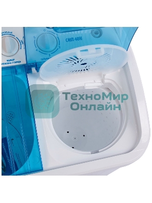 Стиральная машина Фея СМП 40НС (930094-1) прозрачная крышка, загрузка вертикальная 4 кг, 1320 об/мин, класс А