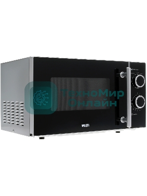 Микроволновая печь Mystery MMW-2032 черный/серебристый, 20 л, 800 Вт, переключатели - поворотный механизм