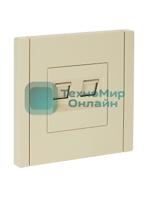Розетка компьютерная IEK FORTE&PIANO FP434 2-ая RJ45 кат.6 ваниль