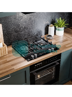 Газовая варочная поверхность LEX GVG 644 T BL независимая, черный