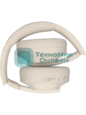 Беспроводные/проводные наушники Defender FreeMotion B485 бежевый, накладные, Bluetooth + проводной, складная конструкция, до 50 ч