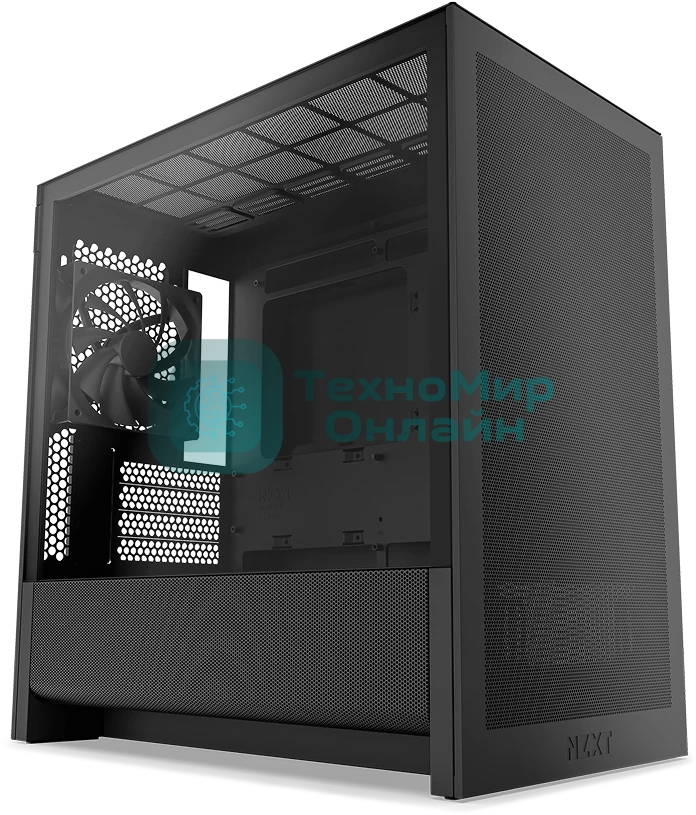 Корпус без блока питания Case NZXT H3 Flow (2025), Midi-Tower, TG, 1x120мм, 1xUSB-A 3.2 + 1xUSB-C 3.2, mATX, mITX черный