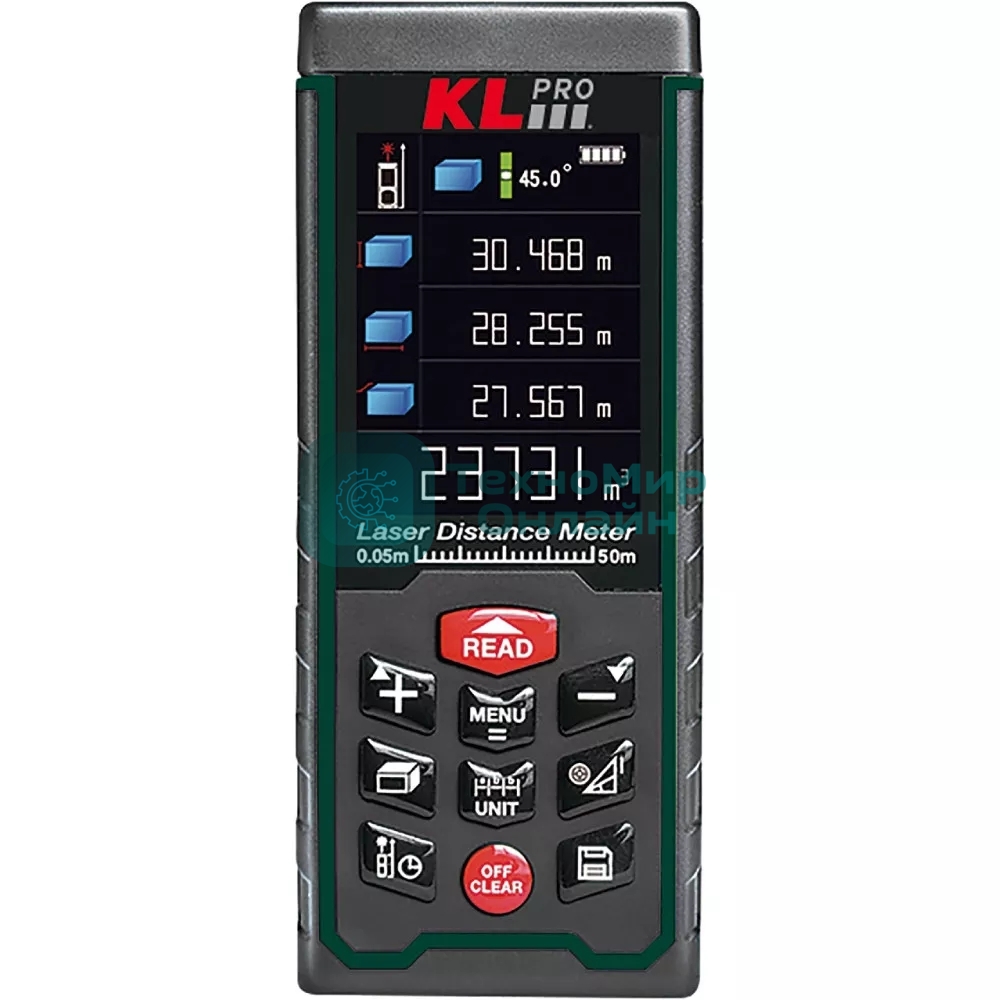 Профессиональный дальномер лазерный с Bluetooth-камерой KLPRO KLLZM120B 120 метров (Шнур USB, диск с ПО, чехол, батарейки ААА)