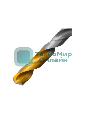 Сверло спиральное по металлу Denzel 8,5 x 117мм, Р6М5, Golden Tip