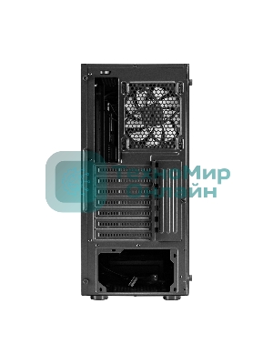 Компьютерный корпус Miditower ExeGate EVO-9211-450NPX (ATX, БП 450NPX с вент. 12см, с окном, 2хUSB+1хUSB3.0, HD аудио, черный, 1 вент. с RGb подсветкой)
