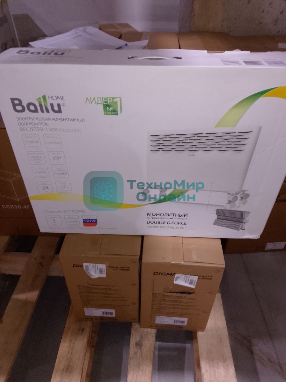 (Поврежденная упаковка) Конвектор электрический Ballu Ettore BEC/ETER-1500 белый (мощность 1,5 кВт, площадь 20 м2) (НС-1135154)