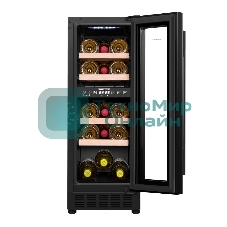 Винный шкаф Maunfeld MBWC-56D17 черный, 51 л, 2 отсека, 17 бут., класс G