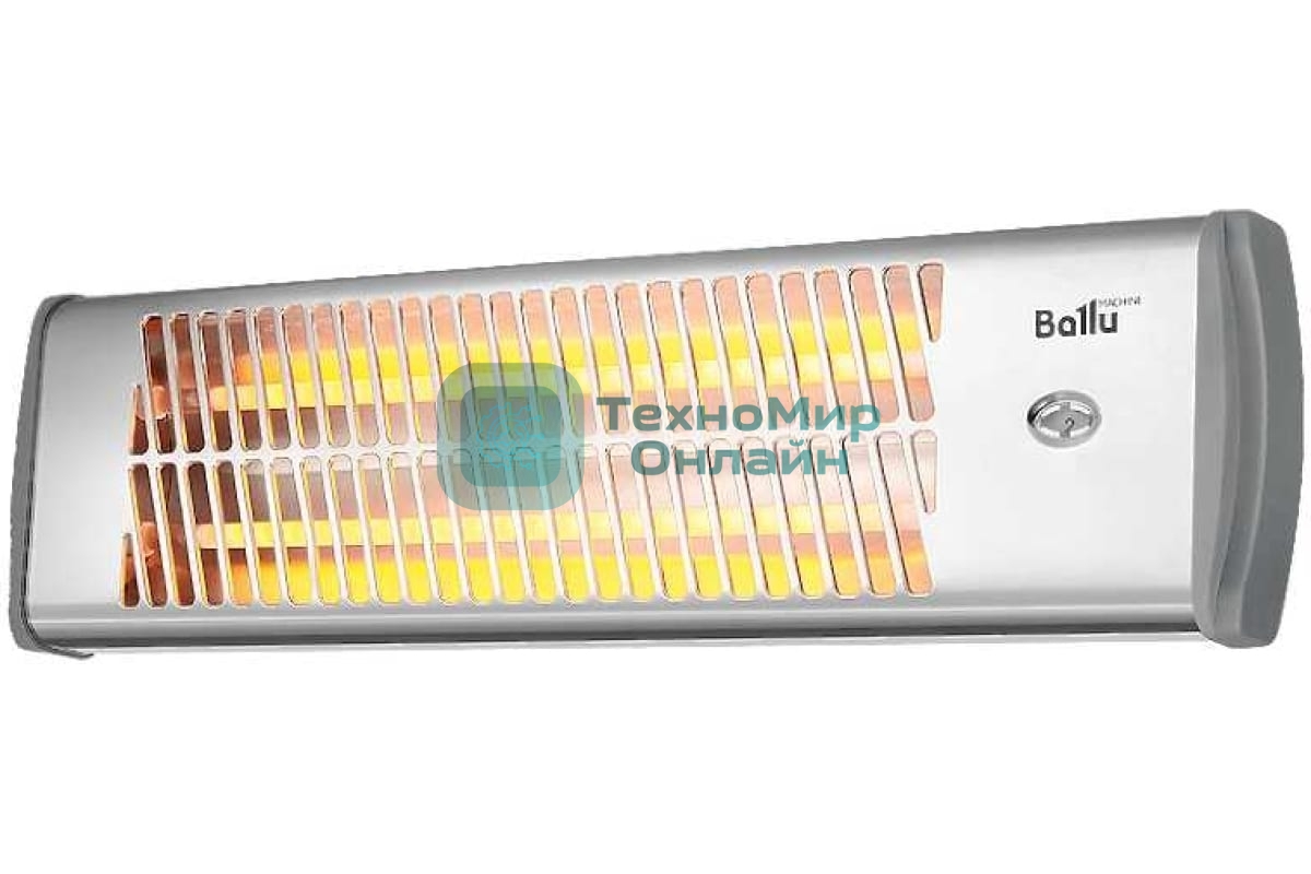 Обогреватель инфракрасный Ballu BIH-LW-1.2 серебристый, кварцевый, 1200 Вт, 20 м2