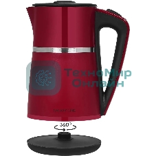 Чайник электрический Galaxy Line GL 0339, красный, пластик, 2200 Вт, 1,7 л