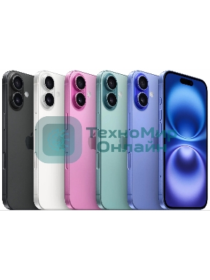 Смартфон Apple iPhone 16, 8/128Gb, черный