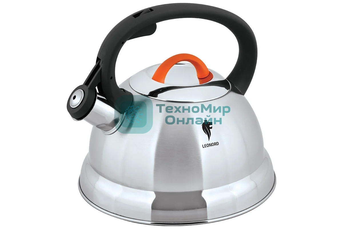 Чайник для плиты LEONORD Freundlich-3001QS из нержавеющей стали со свистком, 2,3л (в уп. 6 шт)