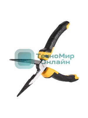 Удлиненные плоскогубцы Deli DL2108Z 200мм, сталь CrV, прорезиненная двухкомпонентная ручка