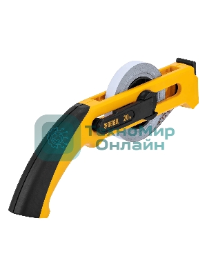 Рулетка геодезическая Denzel 20 м х 13 мм, открытый корпус, металлическая лента