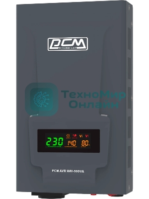Стабилизатор напряжения Powercom WM-500VA 400Вт 500ВА графитовый