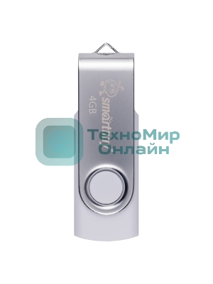 Флешка USB SmartBuy Twist White (SB004GB2TWW), 4GB, USB 2.0, R/W 15/5, белый