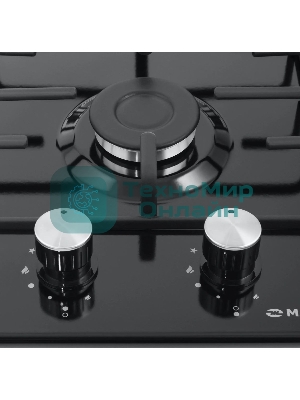 Газовая варочная панель Maunfeld EGHE.32.3EB/G, 2 конфорки, эмалированная сталь, черный