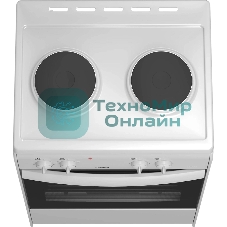 Плита электрическая Darina S EM 521 404 W белый/черный, конфорок 2 шт, духовка 45 л, 50 см x 85 см x 41 см