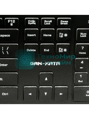 Комплект клавиатура+мышь Dialog Gan-Kata KMGK-1707U проводной, USB, 1600 DPI, чёрный