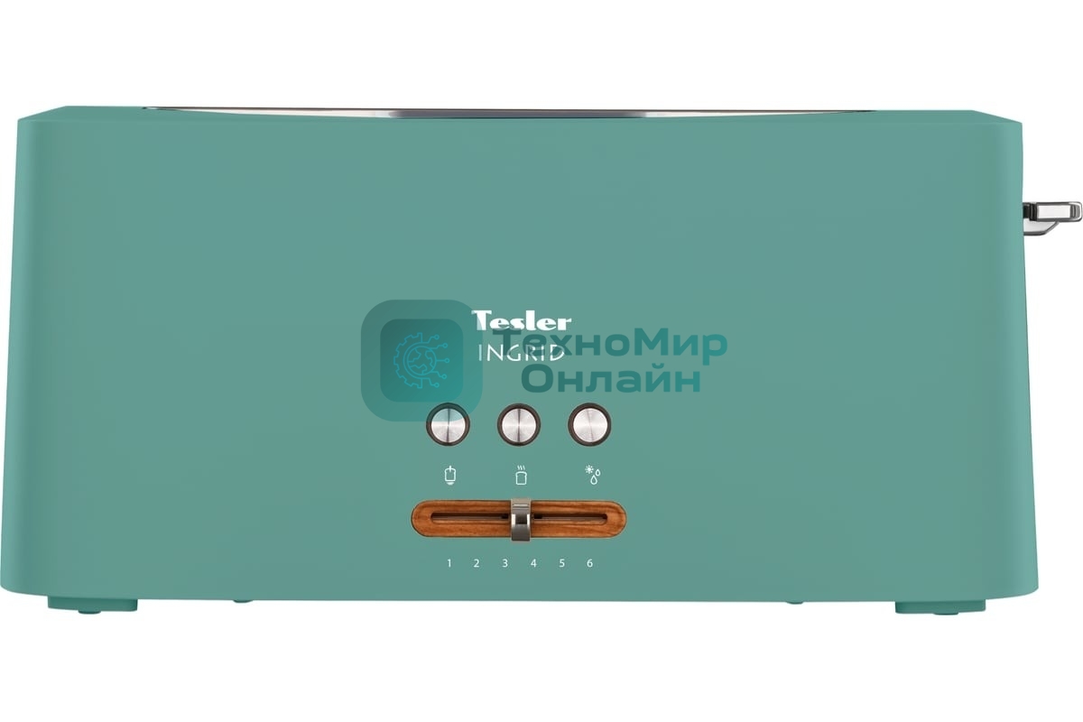 Тостер Tesler TT-140, зеленый, 980 Вт, 1 слот