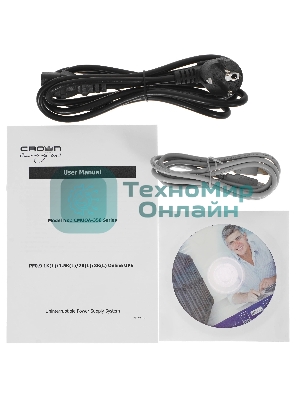 Источник бесперебойного питания Crown CMUOA-350-2K EURO/2000 ВА/1800 Вт/4 х CEE 7 (евророзетка)
