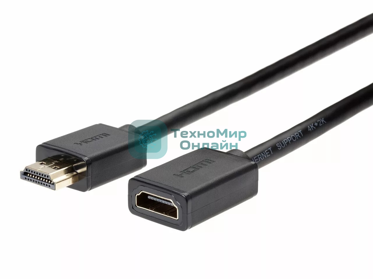 Кабель удлинительный HDMI-19M---HDMI-19F ver 2.0, 2m, TELECOM TCG235MF-2M