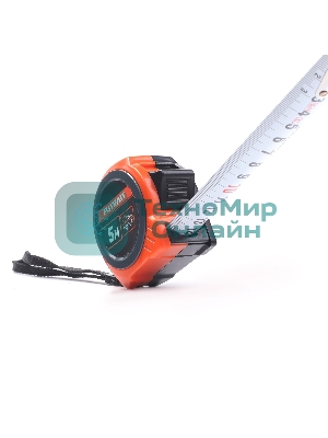 Рулетка PATRIOT MTP-5-25, магнит, 2сторон.зацеп, антиблик.нейлон.покрытие, крупн.шрифт, двусторон.белая лента, 5м*25 мм