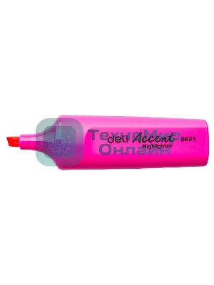 Текстовыделитель Deli Accent ES621PINK Delight, скошенный пишущий наконечник, 1-5мм, розовый