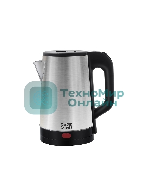 Чайник электрический Homestar HS-1041 1.8 л, 1500 Вт, нержавейка, стальной/черный