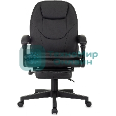 Кресло Бюрократ CH-868N-BF черный, экокожа, подставка для ног