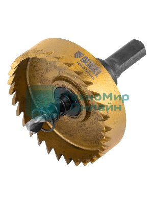 Коронка по металлу Denzel HSS, 55 мм, нитридтитановое покрытие