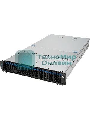 Серверная платформа ASUS RS521A-E12-RS24U, 2U, 1 x SP5 LGA 6096 360W, 24 x DDR5 6400/4800*, 24x 3.5'' NVMe hsb + 2x 2.5'' SATA, 2x M.2 22110, up to 1 PCIe Gen5 x8 LP + 1 OCP3.0, 2 x 1GbE RJ-45 LAN Intel i350-AM2, 1+1 2000W